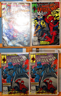 4 Amazing Spider-Man (1989/90) Comic Books,  321, 326, 329x2