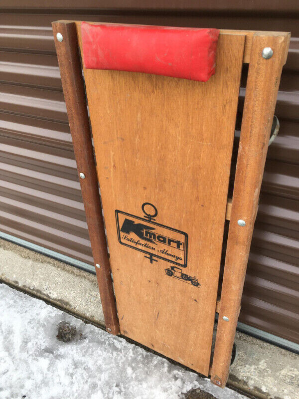 Vintage K Mart Wooden Mechanics Floor Creeper / Great Cond. $80 in Arts & Collectibles in Kawartha Lakes
