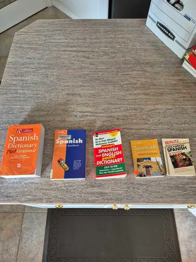 Collins Spanish Dictionary (retails ~$22.00) Spanish Grammar book, Harrap's Spanish/ English Diction...