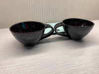 Hand made cappuccino latte mugs ceramic pottery