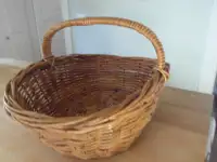 Large wicker basket with handles