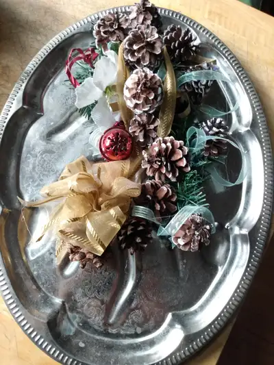 Christmas platter decor, View more