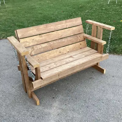 Canadian made outdoor glider bench, View more