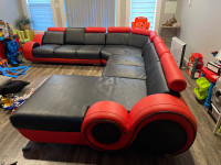 PRICE LOWERED!!!Large leather sectional 
