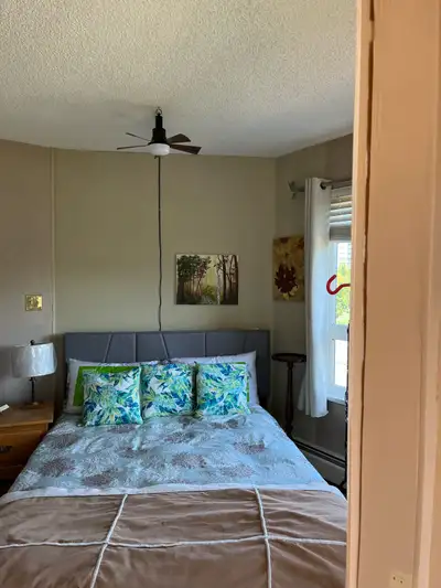 The room is in a well maintained building, close to library, and parks. Spacious common areas and po...