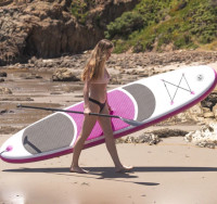 Beautiful pink inflatable paddle board. Almost new!