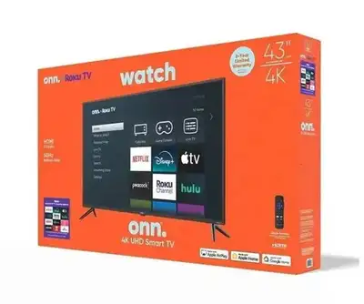 Onn 43" 4K UHD Roku Smart TV NO TAX SALE!, View more
