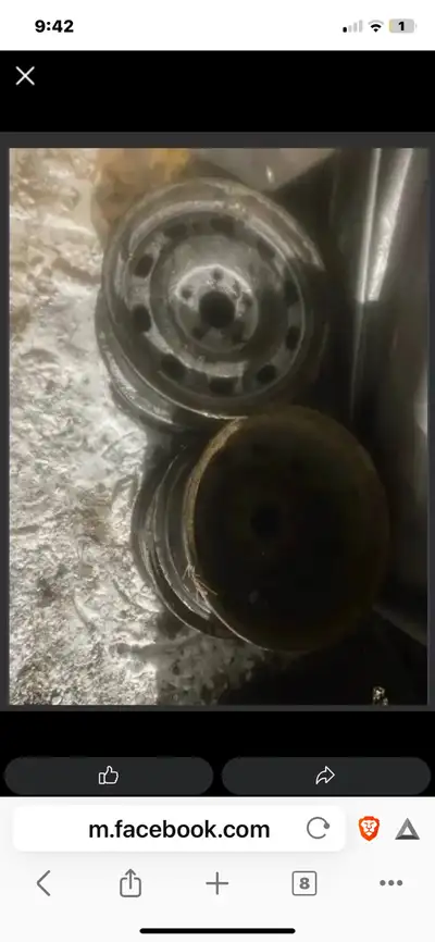 set of 4 steel rims off a 2007 dodge 1500 pick up 17 in dia x 7 in 5 x 139.7mm bolt pattern perfect...