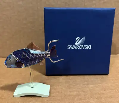 Swarovski Coporita Exotic Fish – Aquamarine Tropical Crystal Figurine – Excellent Condition Add a ra...
