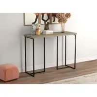 Console Table 39L Dark Taupe Black Metal