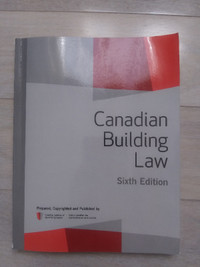 Canadian Building Law 6th Edition