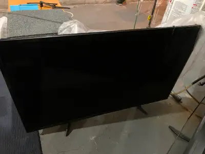 Two 55” available with legs and cables Both broken LED screens. Great for parts