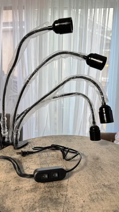 Grow Light Lamp Holder – 4 Flexible Arms for Indoor Plants, View more