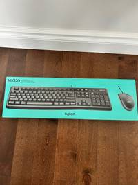 Logitech wired keyboard & mouse (New)