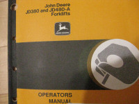 John Deere 380& 480-A Forklift operators manual