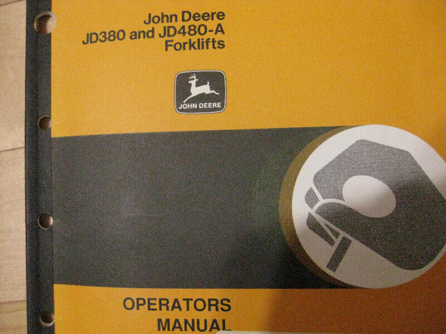 John Deere 380& 480-A Forklift operators manual in Heavy Equipment Parts & Accessories in Truro