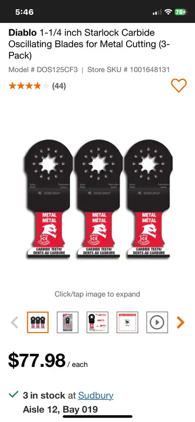 Oscillating blades 3 pack, View more