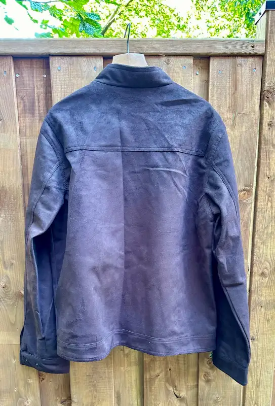 Faux Suede Jacket, New with Tags, XL mens. Dark grey. in Men's in City of Toronto - Image 3