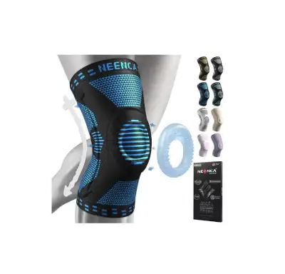 BRAND NEW - Knee brace (Size: S, M, L, 2XL and 3XL) with side stabilizers & patella gel pads, knee b...