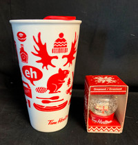 Tim Hortons Christmas Ornament and Travel Tumbler SPECIAL!