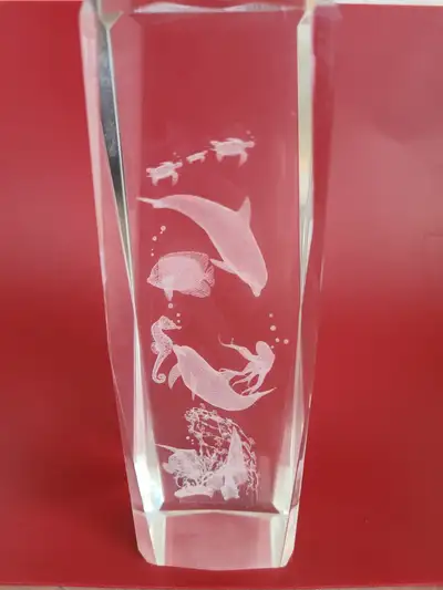 3D Laser etched crystal cubes, View more