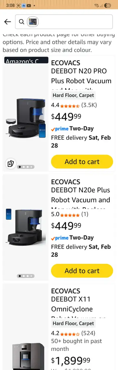 Deebot Robot Vacuum, View more