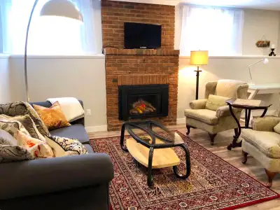 Completely self-contained and beautifully furnished 1-bedroom suite with a private entrance—perfect...