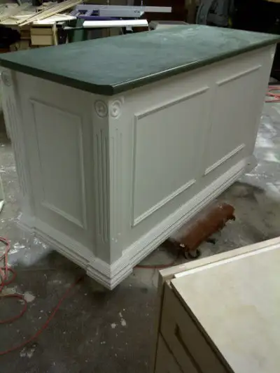Hand rubbed glazed Kitchen Island, View more