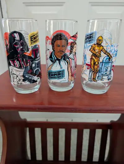 Star Wars Vintage 1980 Empire Strikes Back collectible glasses, View more