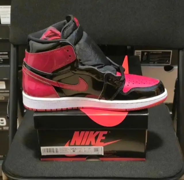 Air Jordan 1 Patent Bred size 9.5, 1062863729564931123