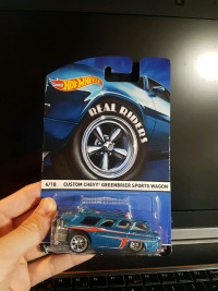 2015 Hot wheels Real Riders Premium Custom Chevy Greenbrier blue