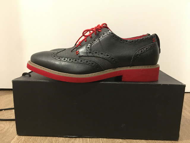 Rudsak Black Leather & Canvas Shoes with Red trim soles in Men's Shoes in Oshawa / Durham Region - Image 2