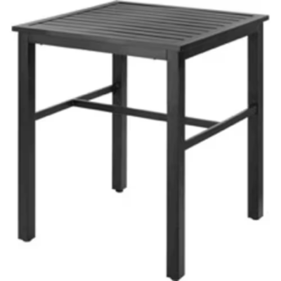 Black 29x29 inch Square Slate 33 in. Balcony Height Patio Table, View more
