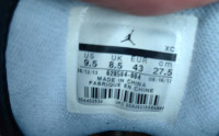 Nike Air Jordan Men's Black Gray Sneakers Like New Size 9.5 