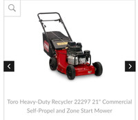 Commercial Toro Heavy Duty Recycler 21” Self Propelled Lawnmower