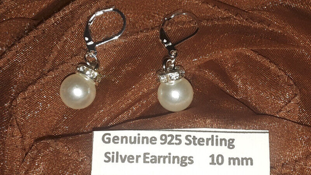 ----------New Earrings **Genuine 925 Sterling Silver Earring --- in Jewellery & Watches in Moncton - Image 3