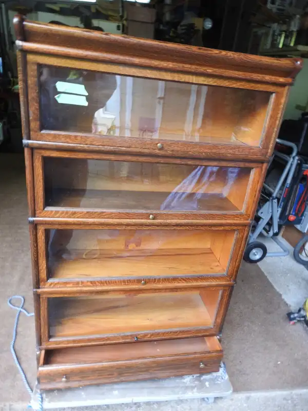 antique barrister bookcase 4 level drawer restoredprofessionally in Bookcases & Shelving Units in Hamilton - Image 8