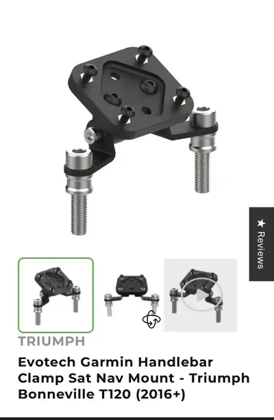 Evotech Garmin handlebar GPS Mount - excellent condition w/ hardware