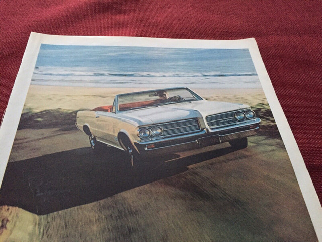 Vtg 1964 Pontiac Tempest Convertible Original Ad in Arts & Collectibles in North Bay - Image 3
