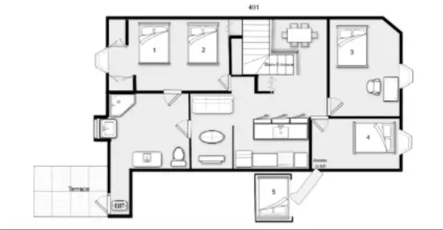 Downtown 3 Bedrooms with 5 Beds