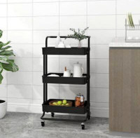 Kitchen Trolley available in black or white 