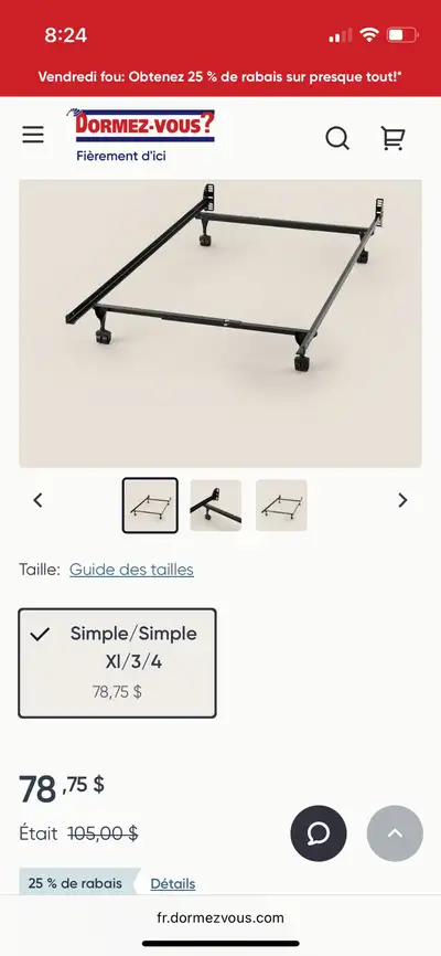BASE DE LIT NEUF BED FRAME NEW, View more