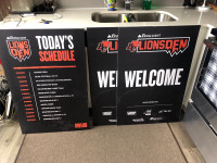 CFL football BC LIONS plastic signs (3) from the 110th Grey Cup.