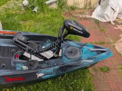 Selling my Old Town Autopilot 136 kayak, equipped with a Minn Kota trolling motor for effortless cru...