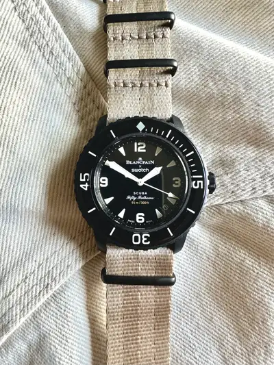 Swatch x Blancpain Fifty Fathoms Ocean of Storms, View more