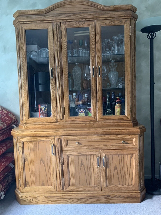 Solid oak wood hutch / display Hutches & Display