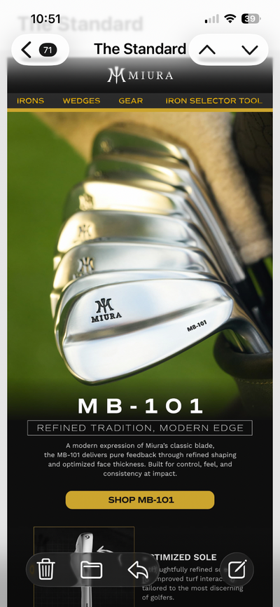 Miura MB 502/ 101 combo set  4-PW, View more