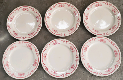 Used in a restaurant setting. Original cost $22 per plate. Have another set, if interested, at same...