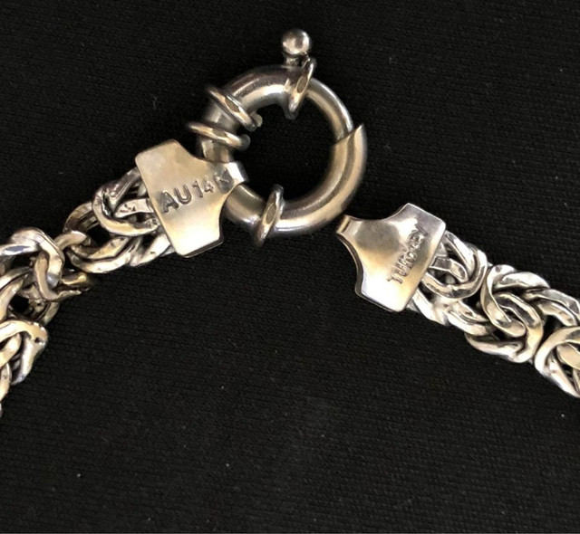 14K White Gold Bracelet / 7.5” inches / 6.75 grams weight in Jewellery & Watches in City of Toronto - Image 2