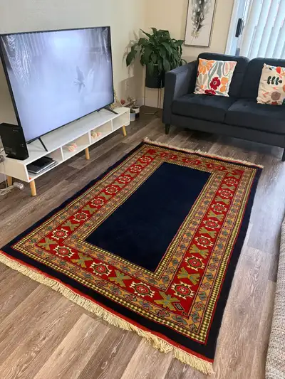 Rug#80-Persian Handwoven wool rug(silk highlights)-420$, View more